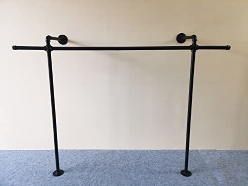 Anynice Industrial Pipe Clothing Rack,Industrial Clothing Rack, Clothing Rods for Hanging Clothes,Clothes Rack,Wall Mounted Garment Rack (58.7" W x 14.4" D x43.3 H, ANY-BF11)