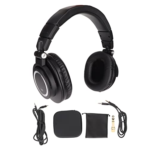 DJ Headphones Over Ear Headphones Detachable Professional Foldable Comfortable 50mm Drivers for Sound Engineers