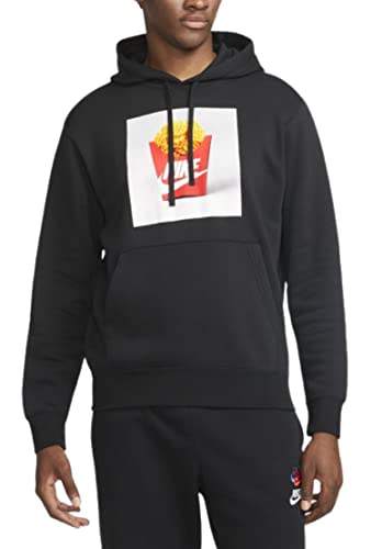 Nike Sportswear Men's Brushed-Back Pullover Hoodie (as1, alpha, l, regular, regular, Standard, Black, large)