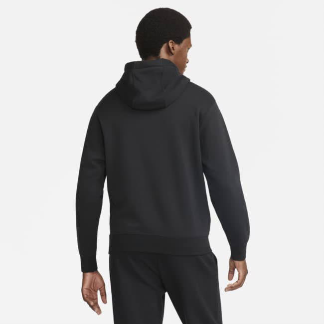 Nike Sportswear Men's Brushed-Back Pullover Hoodie (as1, alpha, l, regular, regular, Standard, Black, large)