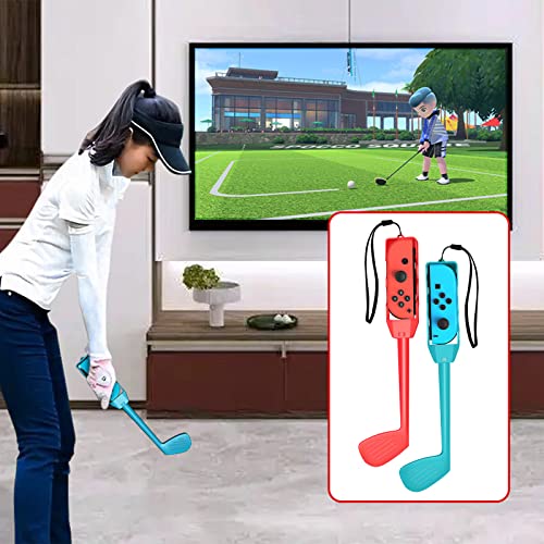 BRHE Nintendo Switch Sports Accessories Bundle10 in 1 Family Accessories Kit for Switch Sports Games:Tennis Rackets,Golf Clubs for Mario Golf Super Rush,Soccer Leg Straps,Sword Grips for Chambara Game