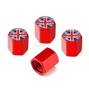 car tire valve stem caps,tire valve stem caps accessory,universal stem covers for car, trucks, bikes, motorcycles,corrosion and wear resistance,styling decoration accessories,4pcs(red)