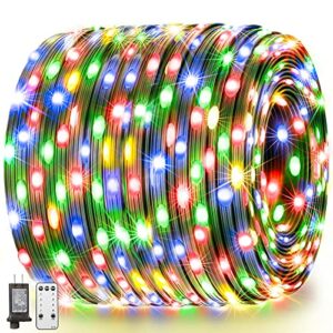 yilinm christmas lights outdoor 1000 led 405ft green wire waterproof christmas tree lights with remote & timer 8 modes for xmas tree house garden yard party decorations(multicolor)