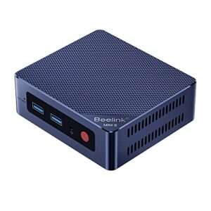 beelink minis 12 mini pc with processor n95 (4c/4t), 16g ddr4/500g ssd 4k uhd, dual hdmi ports, wifi5, bt4.2 gigabit ethernet micro computer support auto power on, wol