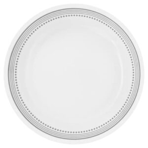 corelle dinnerware set (4pc set, mystic gray)-set for 4 | includes 4 x side plates | 80% recycled glass | 3 x more durable, half the space & weight of traditional ceramic