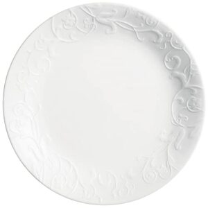 corelle vitrelle 4-pieces 8.5" glass salad/appetizer plates, chip & crack resistant glass dinnerware set plates, bella faenza