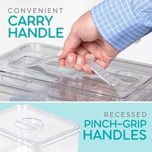 Richards Homewares Plastic Storage Containers with Lids for Organizing - 1 Large and 2 Medium Bins - Clear Box for Closet, Kitchen, Pantry, Garage, Toys and Shoes