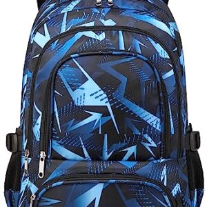 BLUEFAIRY Boys Backpack Kids Elementary Primary Middle School Bags Child Bookbags Lightweight Sport Travel Gift Mochila para Niños Aged 4 5 6 7 8 9 10 Blue (17Inch)