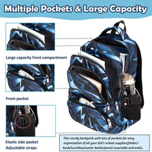 BLUEFAIRY Boys Backpack Kids Elementary Primary Middle School Bags Child Bookbags Lightweight Sport Travel Gift Mochila para Niños Aged 4 5 6 7 8 9 10 Blue (17Inch)