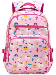 bluefairy llama toddler backpack kindergarten preschool backpack cute bag for kids fruits cactus bookbags lightweight carry bag for girls animals alpaca gifts 2-4 3-5
