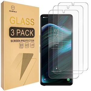mr.shield [3-pack] designed for tcl stylus 5g [tempered glass] [japan glass with 9h hardness] screen protector with lifetime replacement
