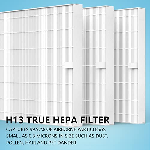 5300 Replacement Filter 115115 Filter A, Compatible with Winix PlasmWave Air Purifier 5300, C535, 5300-2, 6300-2, P300, 4 H13 True HEPA with 4 Carbon Pre-filters