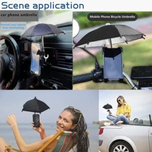 Phone Umbrella Suction Cup Stand,Phone for Sun Shad,Outdoor Anti-Glare Cell Cute Sunshade Holder，Car Navigation Shade Visor,Sun Hood Shield Block Glare (Black)