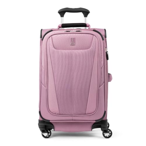 Travelpro Maxlite 5 Softside Expandable Luggage with 4 Spinner Wheels, Lightweight Suitcase, Men and Women, Orchid Pink Purple, Carry-On 21-Inch