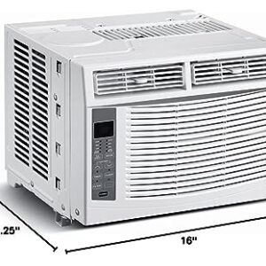 Arctic Wind 2AW6000DA White 6,000 115V Air Conditioner & Dehumidifier with Remote Control, Window AC Unit for Apartment, Dorm, Small Rooms up to 250 Sq. Ft, 6000 BTU