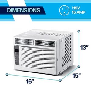 Arctic Wind 2AW6000DA White 6,000 115V Air Conditioner & Dehumidifier with Remote Control, Window AC Unit for Apartment, Dorm, Small Rooms up to 250 Sq. Ft, 6000 BTU