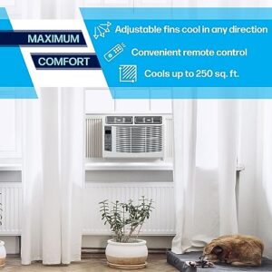 Arctic Wind 2AW6000DA White 6,000 115V Air Conditioner & Dehumidifier with Remote Control, Window AC Unit for Apartment, Dorm, Small Rooms up to 250 Sq. Ft, 6000 BTU