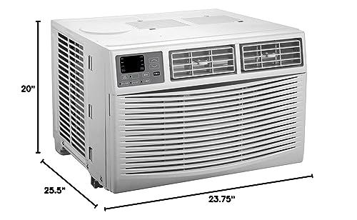 Arctic Wind 15,000 BTU 115V Window Air Conditioner & Dehumidifier with Remote Control, Window AC Unit for Apartment, Bedroom, & Large Rooms up to 700 Sq. Ft. in White