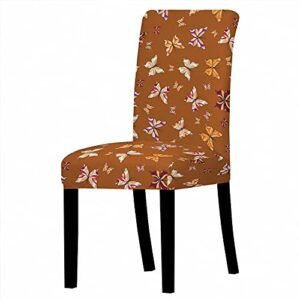 butterfly print seat cover removable dirtproof kitchen seat cover elastic seat cover for banquet restaurant af19 2pcs