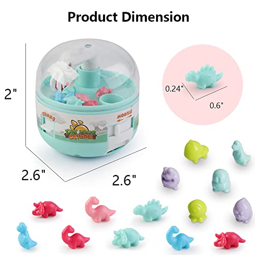 Mini Claw Machine Toys for Kids & Adults with Mini Dinosaur Figures Claw Machine Prizes, Mini Stuff Things that Actually Work, Mini Arcade Game Miniature Novelty Toys for 3+ Year Old Boys & Girls