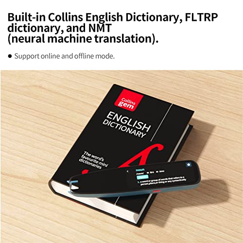 NEWYES [Dictionary in English] Scan Reader Pen 3 Pro, 16GB Collins Dictionary Scanner Translator Scanning Pen, OCR Digital Voice Translator Device Text & Phonetic Multilingual Translation Blue