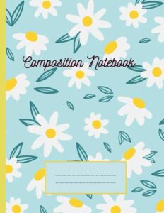 composition notebook: blank wide ruled paper notebook | blank wide lined workbook for girls boys kids teens students |wide ruled paper notebook journal