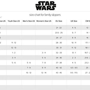 STAR WARS Kids Slipper, Mismatch Scuff Slide Slipper, Grey, Big Kid Size 3-4/Women's 5-6