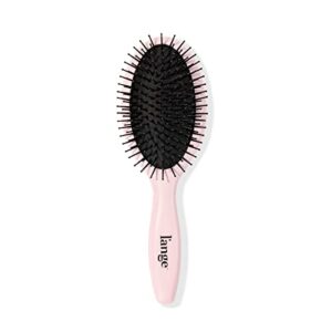 l'ange hair beech wood oval brush | scalp massager & detangling brush | heat-resistant | good for all hair types | blush