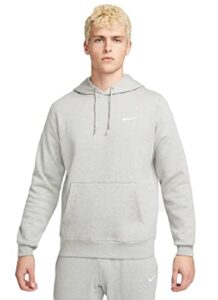 nike sportswear club fleece pullover hoodie - grey - medium