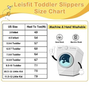 LeIsfIt Toddler Slippers Boys Girls House Slippers Kids Winter Boots Warm Lightweight House Shoes with Non-Slip Sole