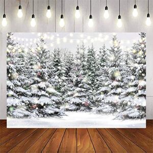 avezano winter backdrop landscape forest snowy ice background let it snow christmas holiday party cold seasonal natural banner studio supplies favors gifts photobooth props