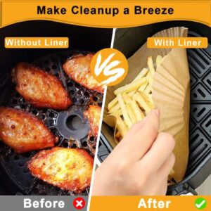 COSORI Air Fryer Liners (Fits 3-5 QT) – 100 Pcs Non-Stick Square Air Fryer Disposable Paper Liners for Easy Cleanup – Compatible with Cosori Air Fryer, Instant Vortex Air Fryer and Philips Airfryer