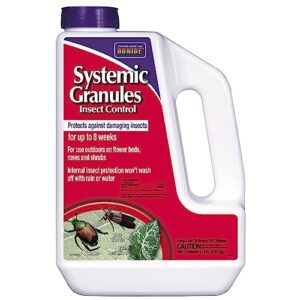 bonide insect control systemic granules, 4 lbs. ready-to-use water resistant long lasting protection outdoor use