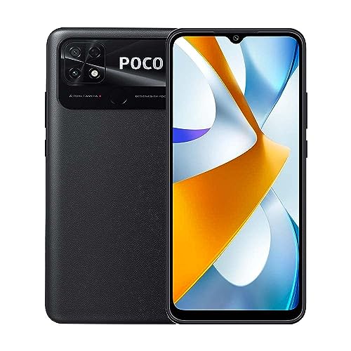 Poco C40 4G LTE 64GB + 4GB Global Version Unlocked 6.71" 6000mAh 13MP Dual Camera (Not Verizon Sprint Boost Cricket Metro At&T) + (w/Fast Car 51W Charger Bundle) (Power Black (Global Version))