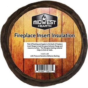 midwest hearth fireplace insert insulation 10' roll w/self adhesive backing