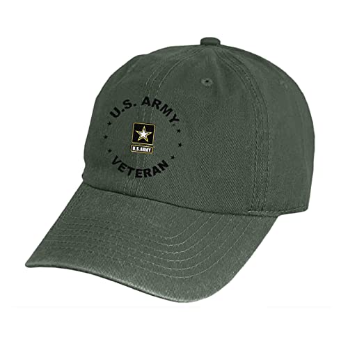 VetFriends.com US Army Veteran Hat Embroidered Military Patriotic Gray Cap