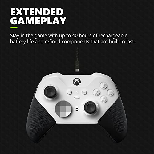 Xbox Elite Series 2 Core Wireless Controller – White – Xbox Series X|S, Xbox One, and Windows Devices