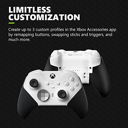 Xbox Elite Series 2 Core Wireless Controller – White – Xbox Series X|S, Xbox One, and Windows Devices