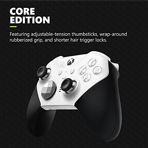 Xbox Elite Series 2 Core Wireless Controller – White – Xbox Series X|S, Xbox One, and Windows Devices