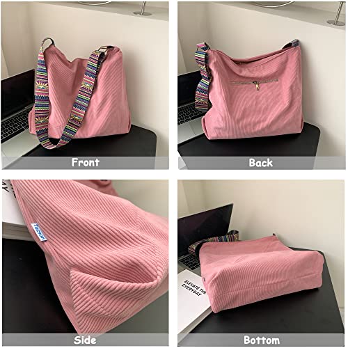 Makukke Tote Bag Women Large Crossbody Bag Stylish Handbag for Women Corduroy Hobo Bag Fashion shoulder Bag Purse