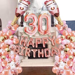 gellarys 30th birthday decorations for women, rose gold 30th birthday decorations for her, dirty 30 birthday decorations for her