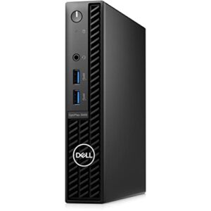 Dell OptiPlex 3000 Desktop Computer - Intel Core i5 12th Gen i5-12500T Hexa-core (6 Core) 2 GHz - 16 GB RAM DDR4 SDRAM - 256 GB M.2 PCI Express NVMe 3.0 x4 SSD - Micro PC - Black