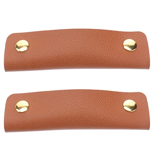 PRETYZOOM Laptop Stand 2pcs Handbag Handle Leather Wrap Cover Luggage Bag Grip Protector Saddle Soft Purse Strap Pad Identifier Grocery Bag Holder Handle Carrier Tool Drawer Handle Brown Boys Backpack