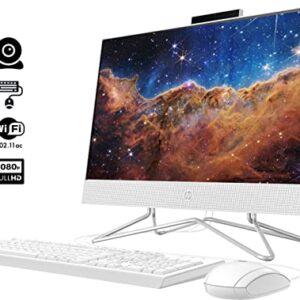 HP 2022 Newest All-in-One Desktop, 21.5" FHD Display, Intel Celeron J4025 Processor, 16GB RAM, 1TB PCIe SSD, Webcam, WiFi, HDMI, RJ-45, Wired Keyboard&Mouse, Windows 11 Home, White