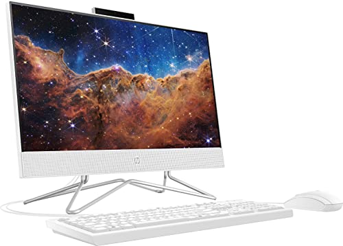 HP 2022 Newest All-in-One Desktop, 21.5" FHD Display, Intel Celeron J4025 Processor, 16GB RAM, 1TB PCIe SSD, Webcam, WiFi, HDMI, RJ-45, Wired Keyboard&Mouse, Windows 11 Home, White