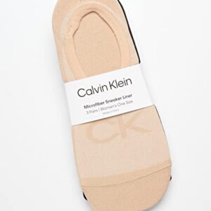 Calvin Klein Women’s Socks – Lightweight Low Liners (3 Pack), Size 4-10, Sand Assorted