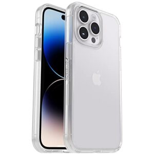 otterbox iphone 14 pro max (only) symmetry series case - clear , ultra-sleek, wireless charging compatible, raised edges protect camera & screen