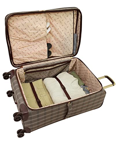 London Fog Brentwood II 4 Piece Set (with Under The Seat Bag), Cappuccino