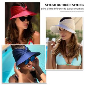 Women Sport Sun Visor Hats,Empty Top Baseball Sun Cap,Womens Sunhats with uv Protection,Sun Hats for Young Girls Women Beach Dark Navy-1pcs