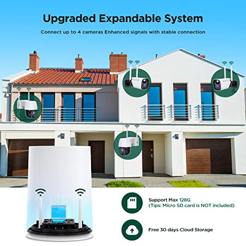 【100% Wire-Free + 4MP】CAMBLINK Wireless Security Camera System Battery Powered Indoor/Outdoor For Home with Color Night Vision PIR Motion Detection 2-Way Audio 180-Day Battery Life APP Alert SD/Cloud